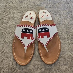 Jack Rogers Red, White, and Blue Sandals